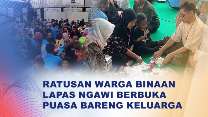 Ratusan Warga Binaan Lapas Ngawi Berbuka Puasa Bersama Keluarga