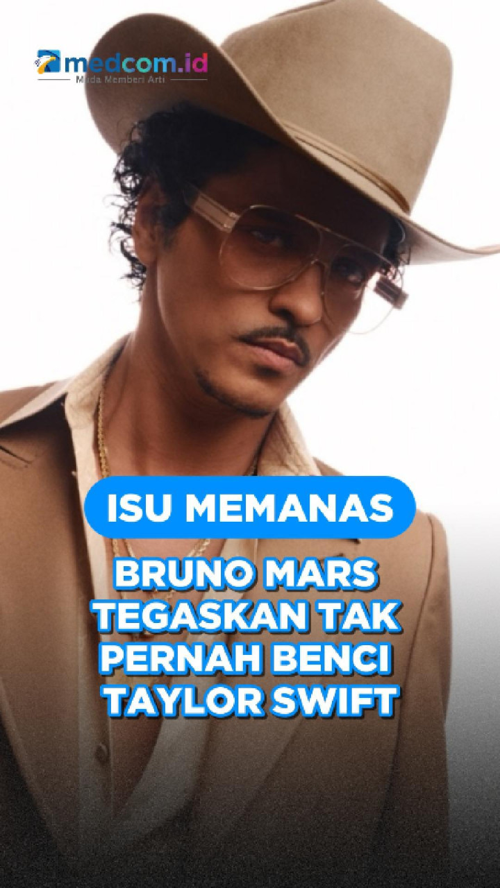 Isu Memanas, Bruno Mars Tegaskan Tak Pernah Benci Taylor Swift