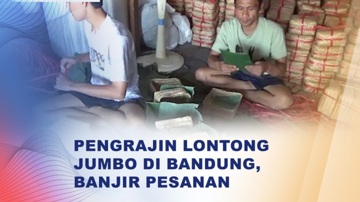 Unik! Lontong Jumbo 6 Kg Ini Laris Manis Saat Lebaran