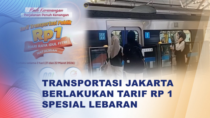 Transportasi Publik Jakarta Rp1 saat Lebaran, Ganjil Genap Ditiadakan