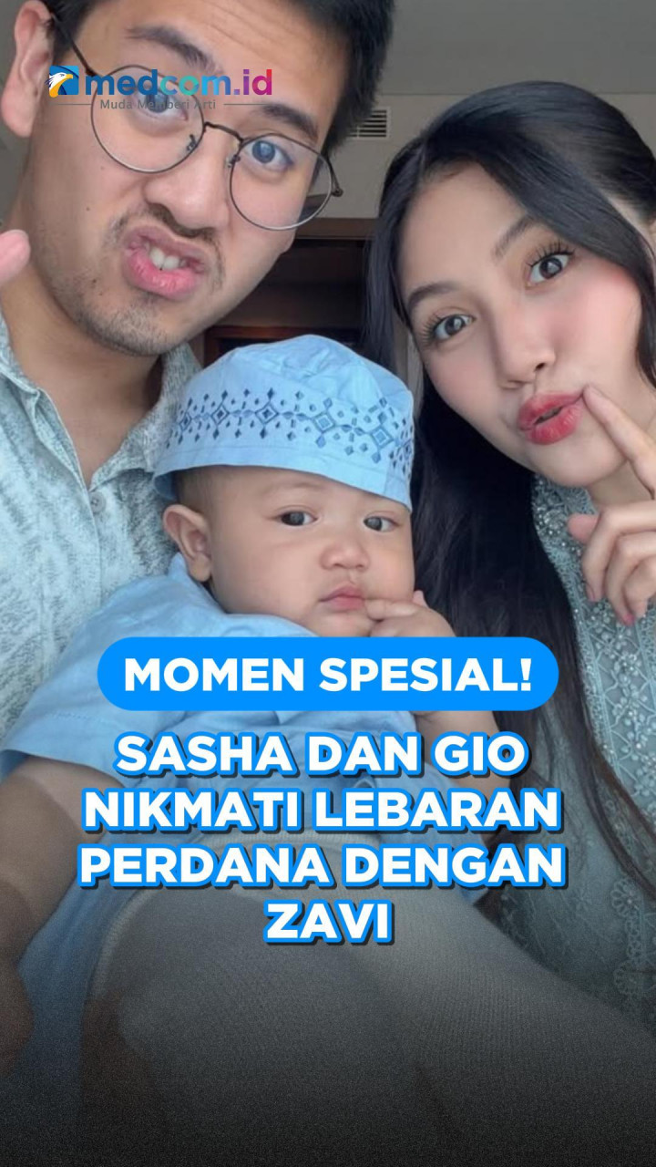 Momen Spesial! Sasha dan Gio Nikmati Lebaran Perdana dengan Zavi
