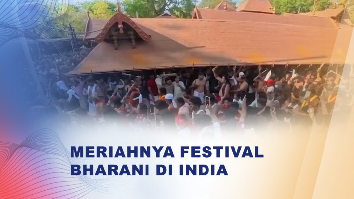Ribuan Warga Ikuti Festival Kodungallur Bharani di Kerala