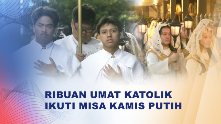 Ribuan Umat Katolik khidmat Ikuti Misa Kamis Putih di Katedral