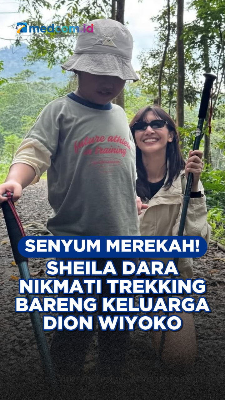 Sheila Dara Nikmati Trekking 4KM ke Curug Bareng Keluarga Dion Wiyoko