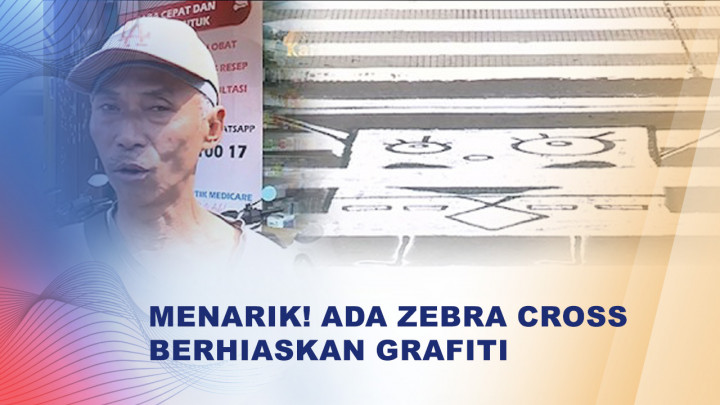Zebra Cross Berhiaskan Grafiti di Jakarta Pusat