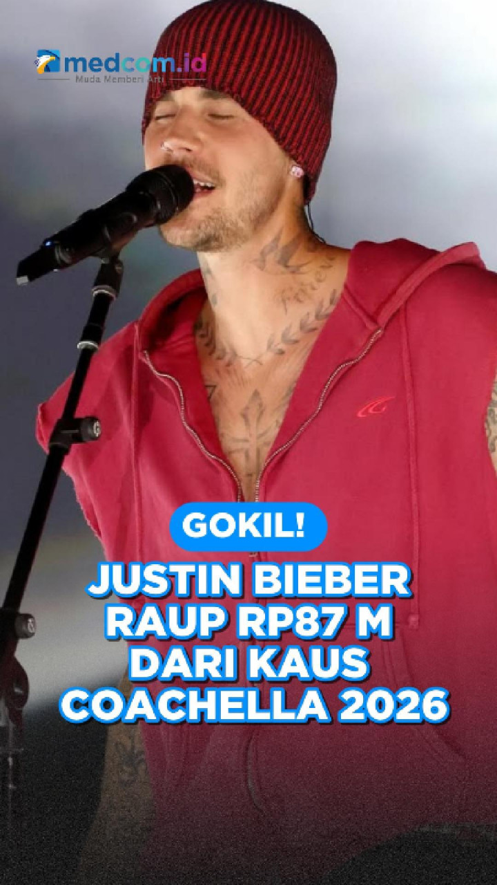 Gokil! Justin Bieber Raup Rp87 M dari Kaus Coachella 2026