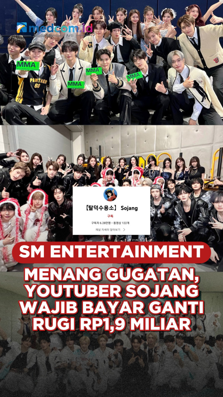 SM Ent. Menang Gugatan, Youtuber Sojang Wajib Bayar Ganti Rugi Rp1,9 miliar