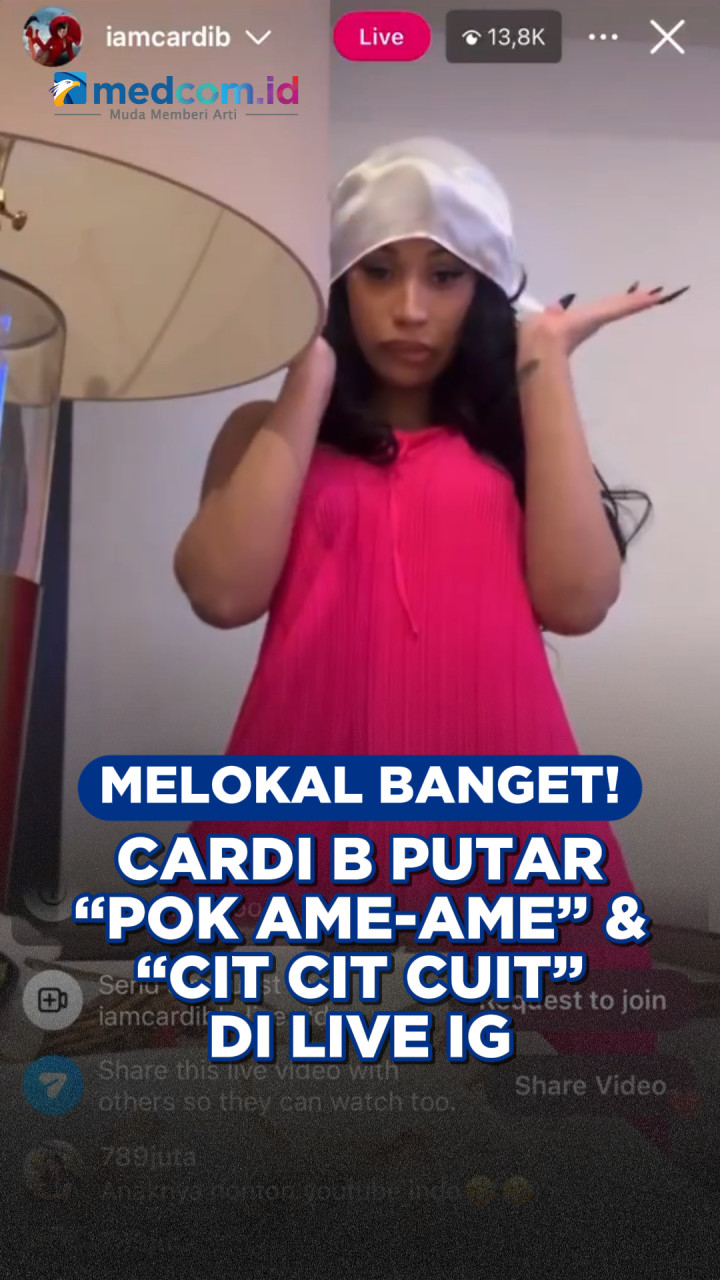Melokal Banget! Cardi B Putar “Pok Ame-Ame” & “Cit Cit Cuit” di Live Instagram