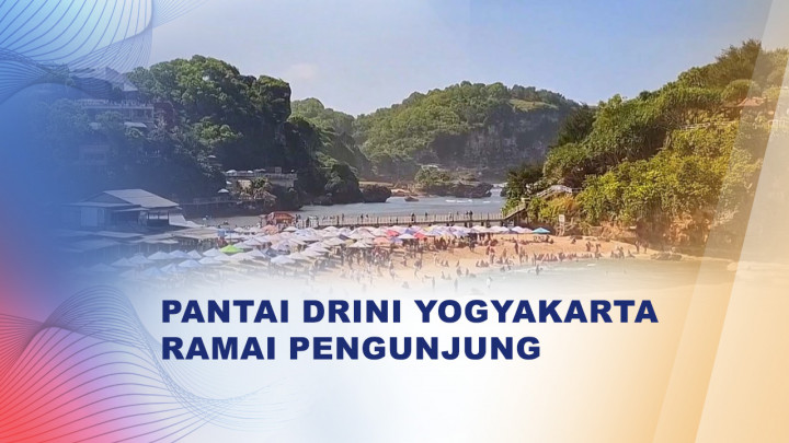 Libur Panjang, Pantai Drini Yogyakarta Jadi Primadona