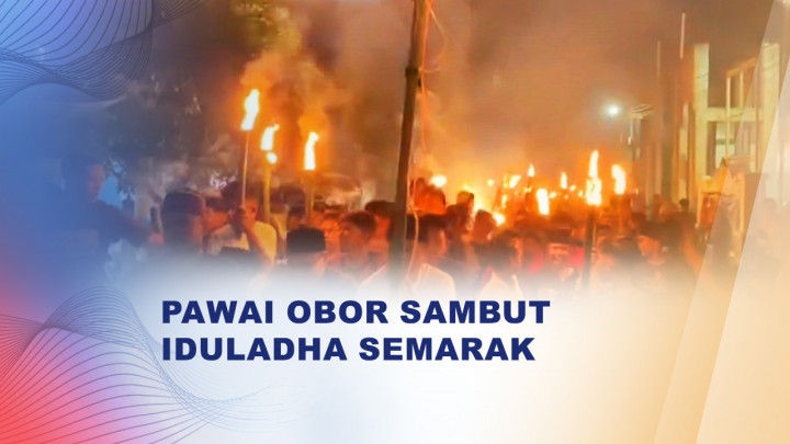 Ratusan Warga Ikuti Pawai Obor Sambut Iduladha di Aceh