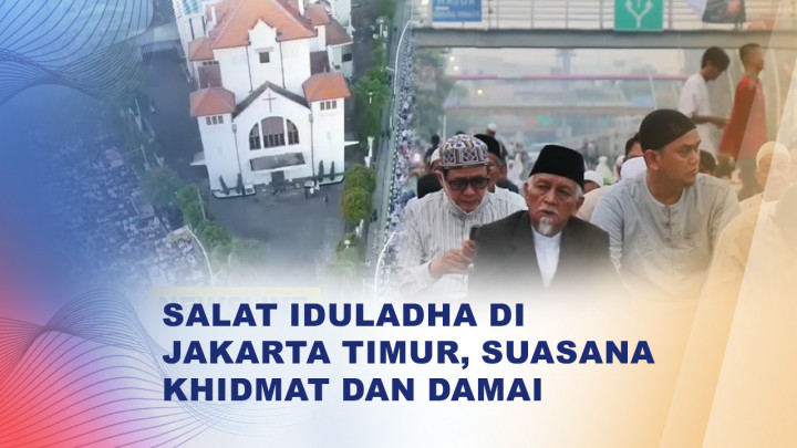 Momen Khidmat Salat Iduladha di Sekitar Gereja Koinonia