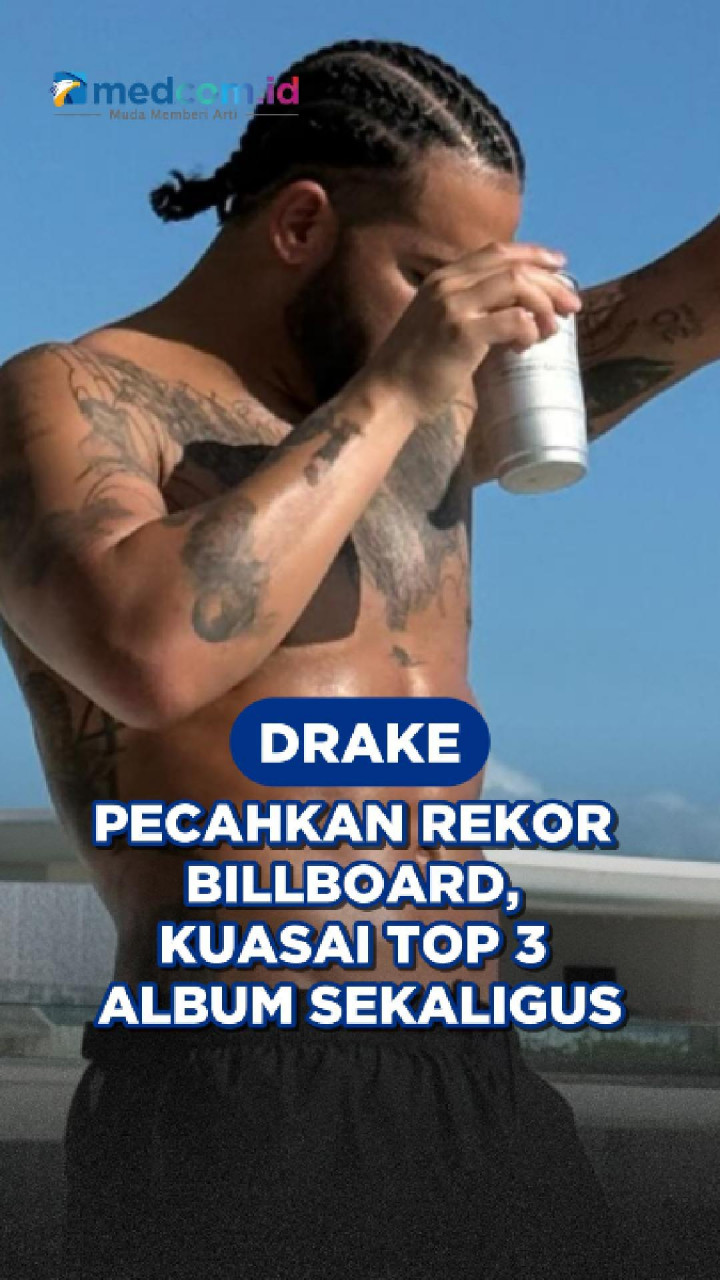 Drake Pecahkan Rekor Billboard, Kuasai Top 3 Album Sekaligus