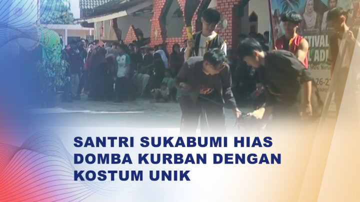 Fashion Show Domba Warnai Perayaan Iduladha di Pesantren Sukabumi