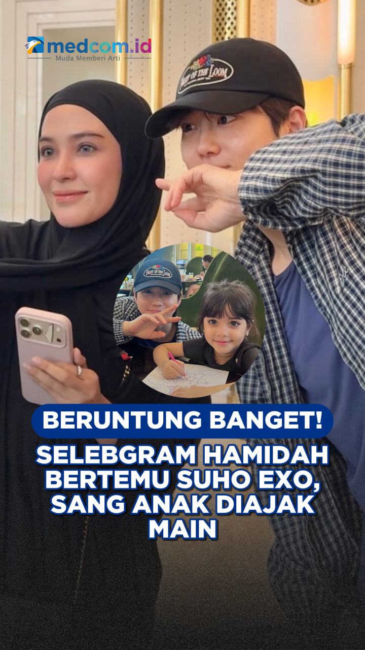 Beruntung! Selebgram Hamidah Bertemu Suho EXO, Sang Anak Diajak Main