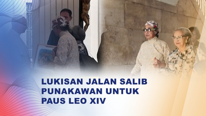 Paus Leo XIV Terima 14 Lukisan Jalan Salib Karya Butet Kartaredjasa