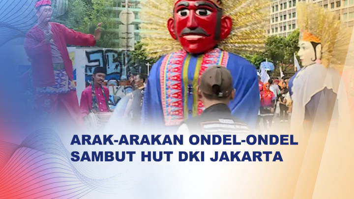 Pawai Ondel-Ondel Meriahkan Car Free Day Jelang HUT Jakarta