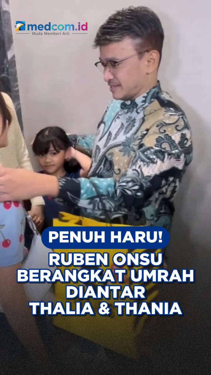 Penuh Haru, Ruben Onsu Berangkat Umrah Diantar Thalia dan Thania
