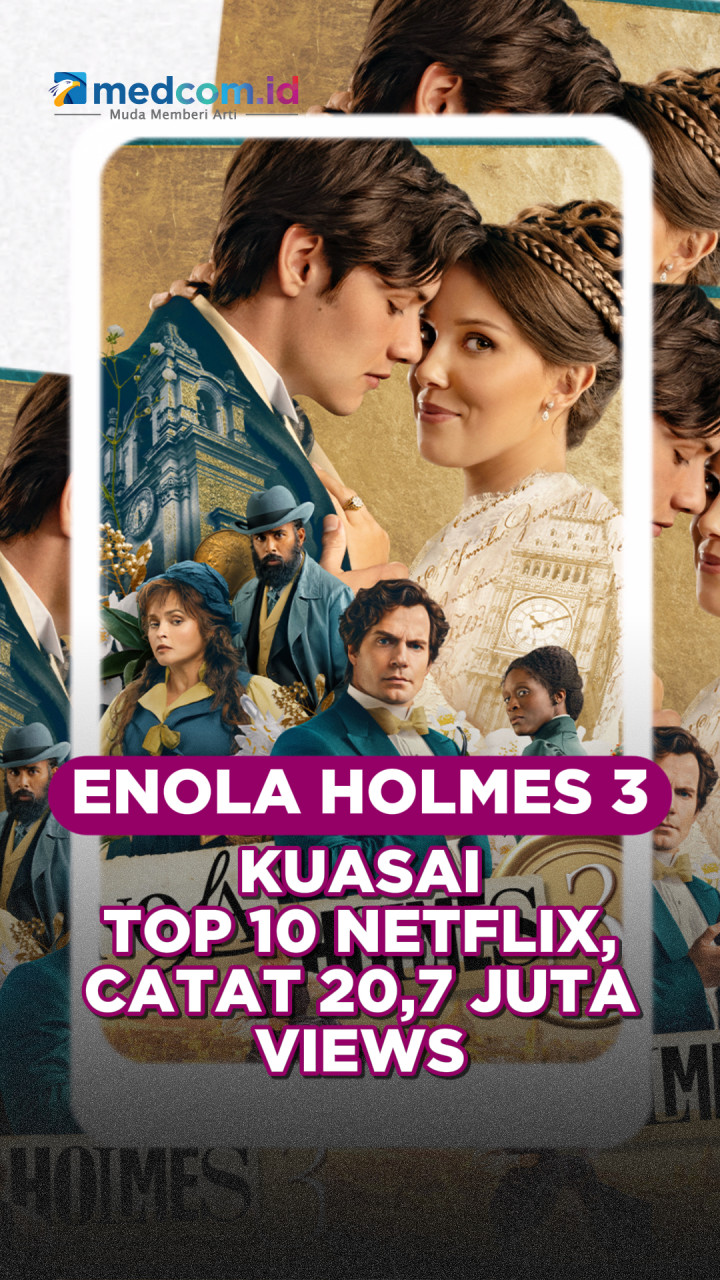 Enola Holmes 3 Kuasai Top 10 Netflix, Catat 20,7 Juta Views