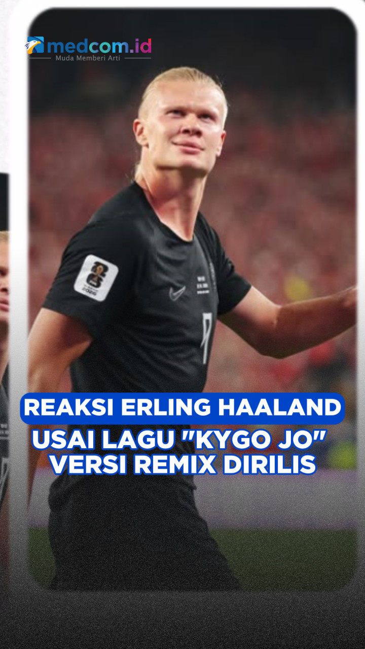 Reaksi Erling Haaland Usai Lagu 