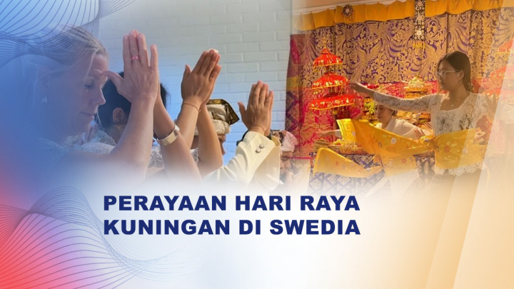 Semarak Hari Raya Kuningan di Swedia, Diaspora Indonesia Kenalkan Budaya Bali