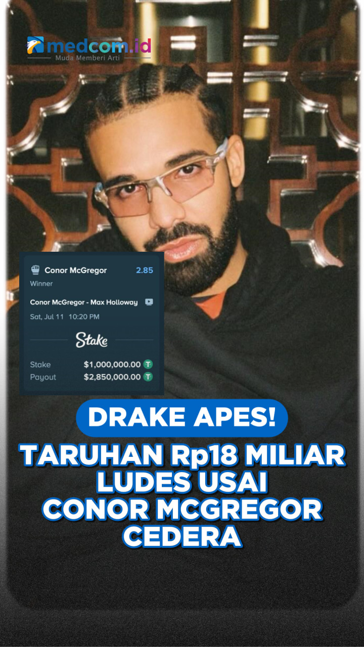 Drake Apes! Taruhan Rp18 Miliar Ludes Usai Conor McGregor Cedera