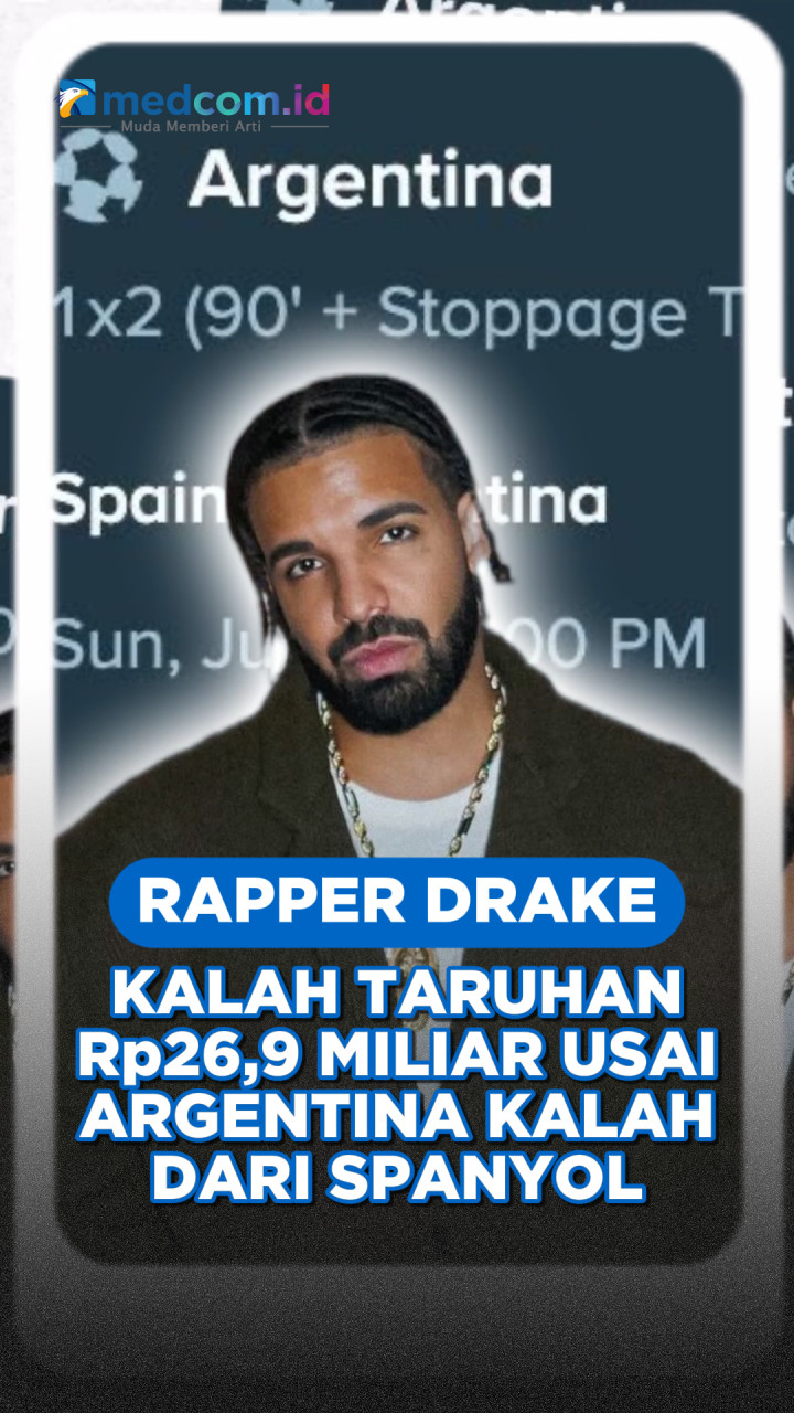 Drake Kalah Taruhan Rp26,9 Miliar usai Argentina Kalah dari Spanyol