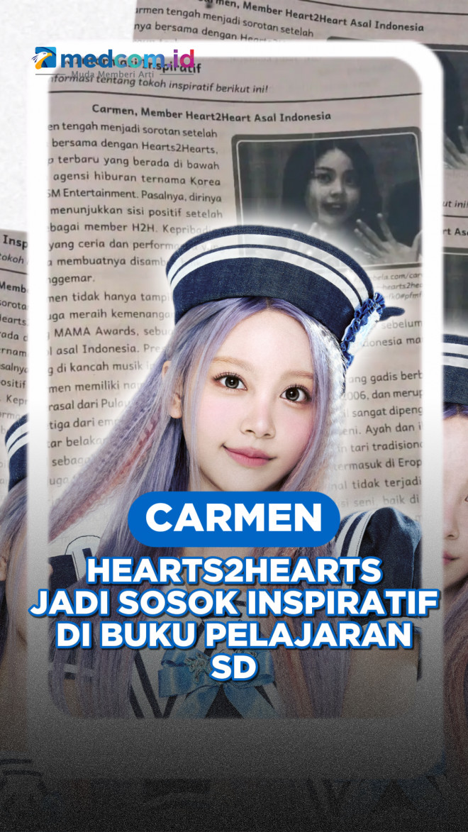 Carmen Hearts2Hearts Jadi Sosok Inspiratif di Buku Pelajaran SD