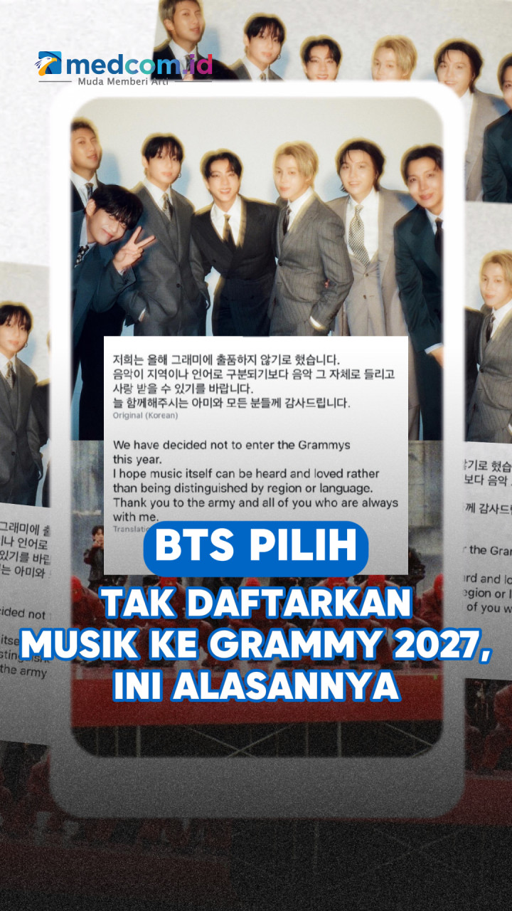 BTS Pilih Tak Daftarkan Musik ke Grammy 2027, Ini Alasannya