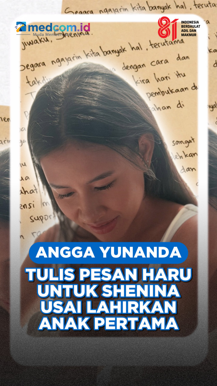 Angga Yunanda Tulis Pesan Haru untuk Shenina Usai Lahirkan Anak Pertama