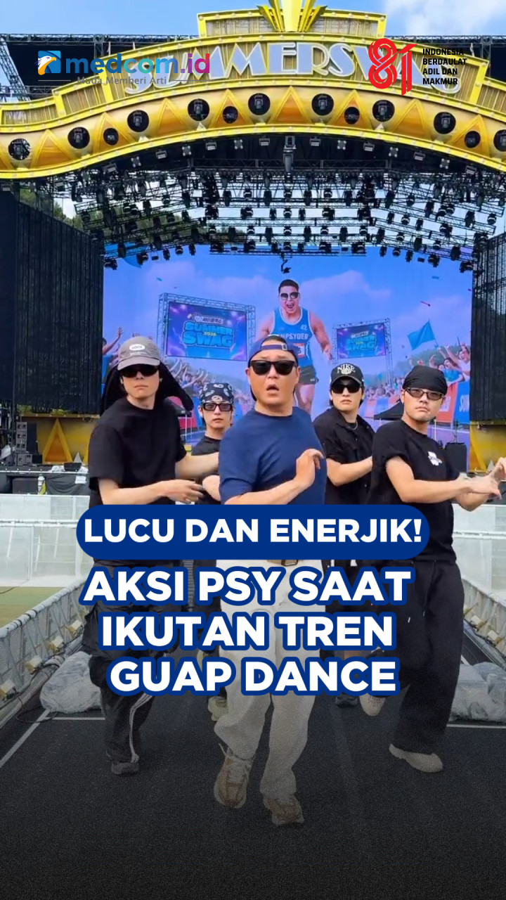 Lucu dan Enerjik! Aksi PSY Saat Ikutan Tren Guap Dance