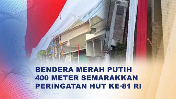 Keren! Warga Tangerang Bentangkan Bendera Merah Putih Sepanjang 400 Meter