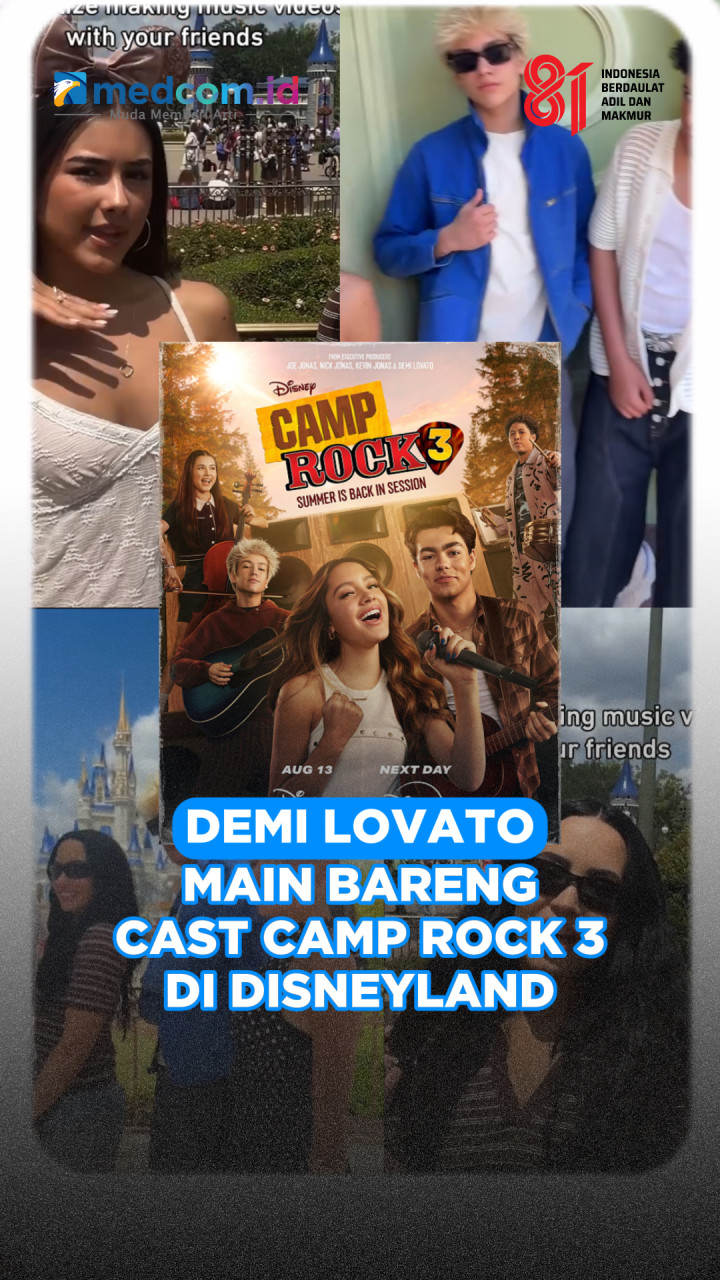 Demi Lovato Main Bareng Cast Camp Rock 3 di Disneyland