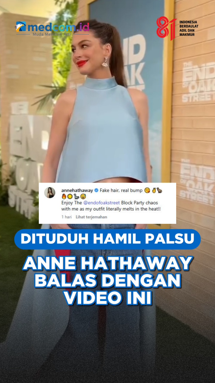 Dituduh Hamil Palsu, Anne Hathaway Balas dengan Video Ini