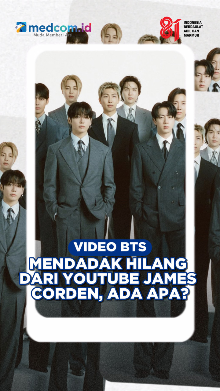Video BTS Mendadak Hilang dari YouTube James Corden, Ada Apa?
