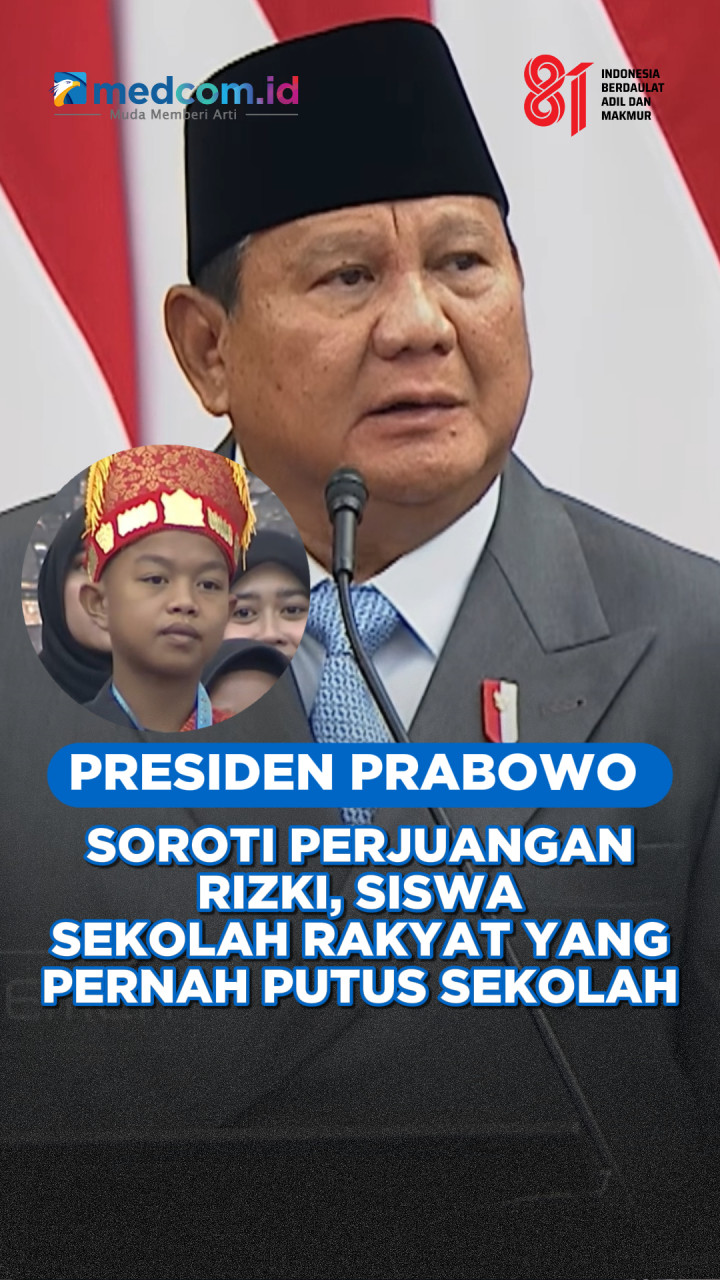 Prabowo Soroti Perjuangan Rizki, Siswa Sekolah Rakyat yang Pernah Putus Sekolah