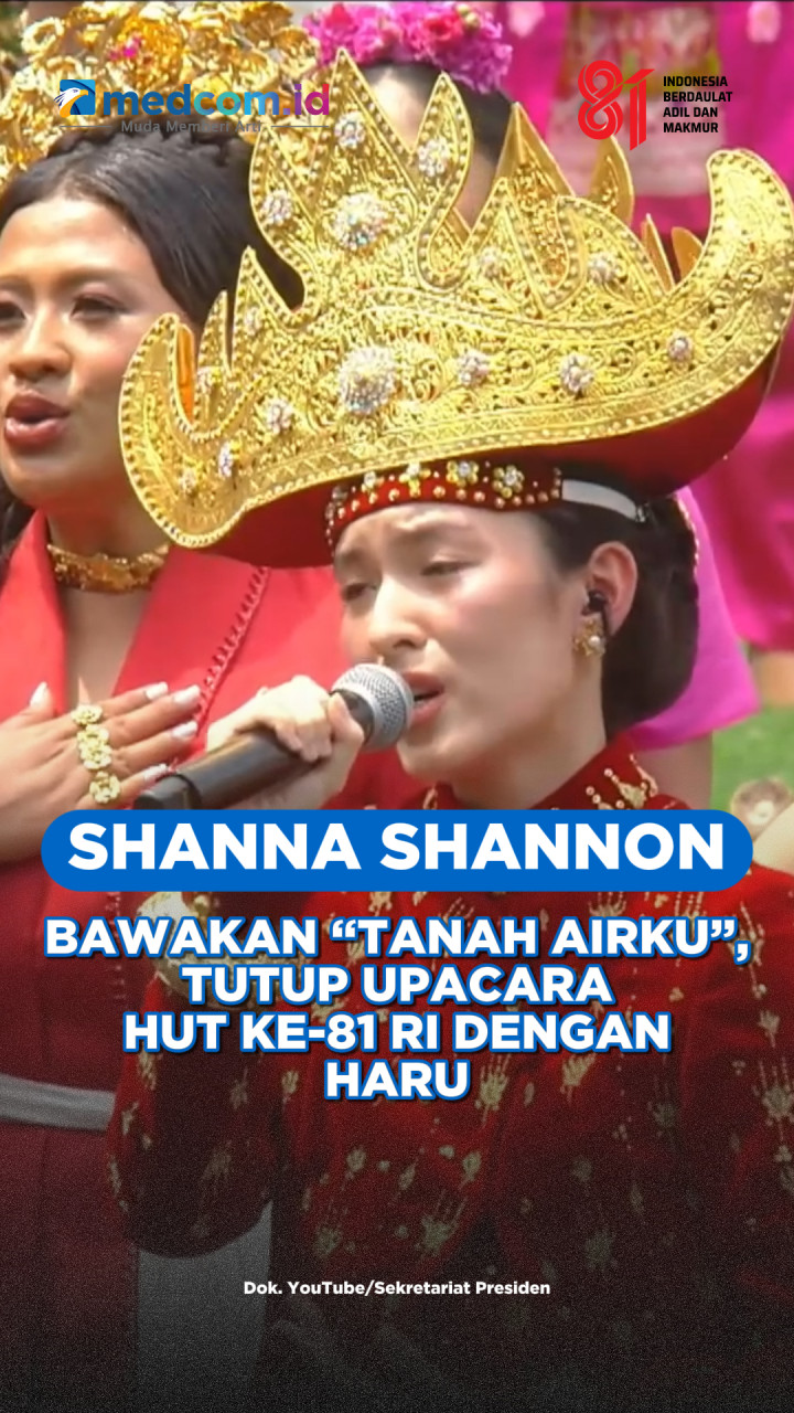 Shanna Shannon Bawakan “Tanah Airku”, Tutup Upacara HUT ke-81 RI dengan Haru