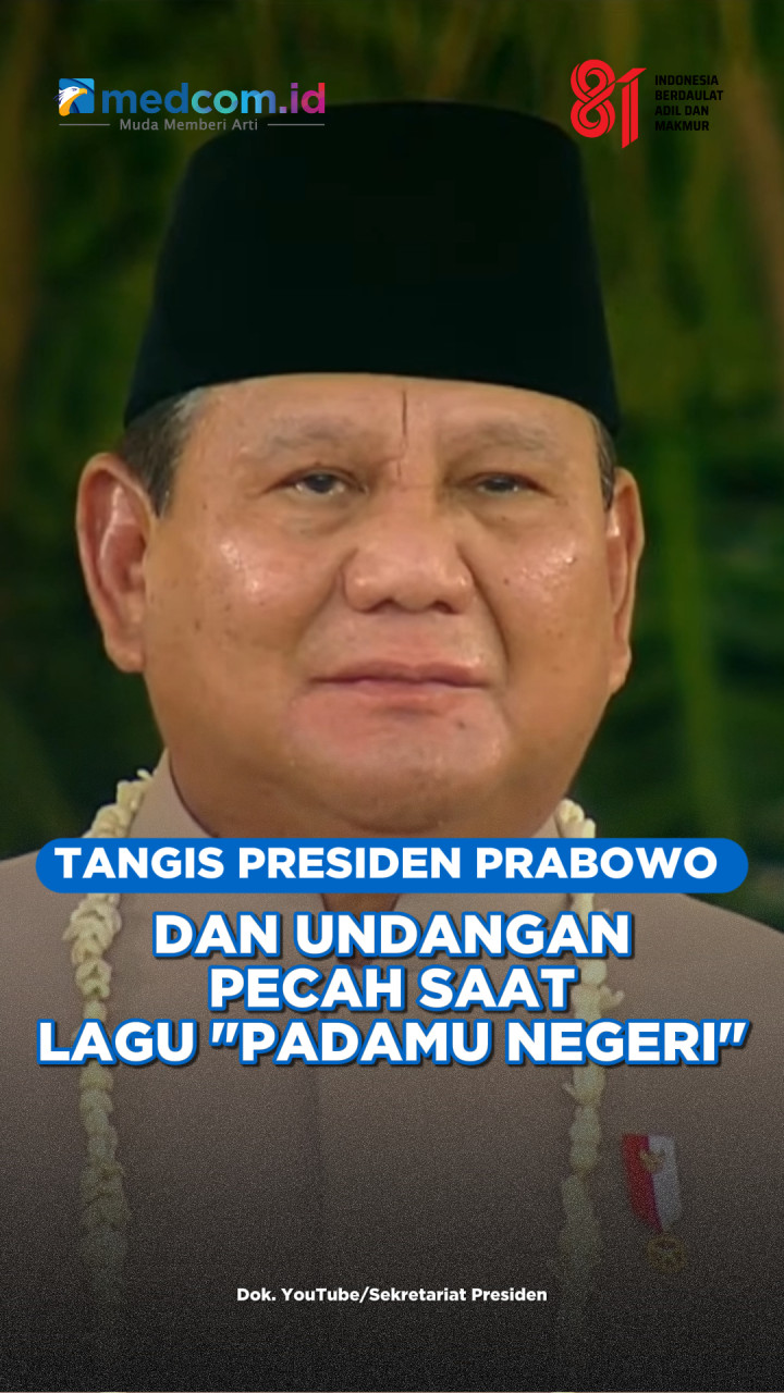 Tangis Presiden Prabowo dan Undangan Pecah saat Lagu Padamu Negeri
