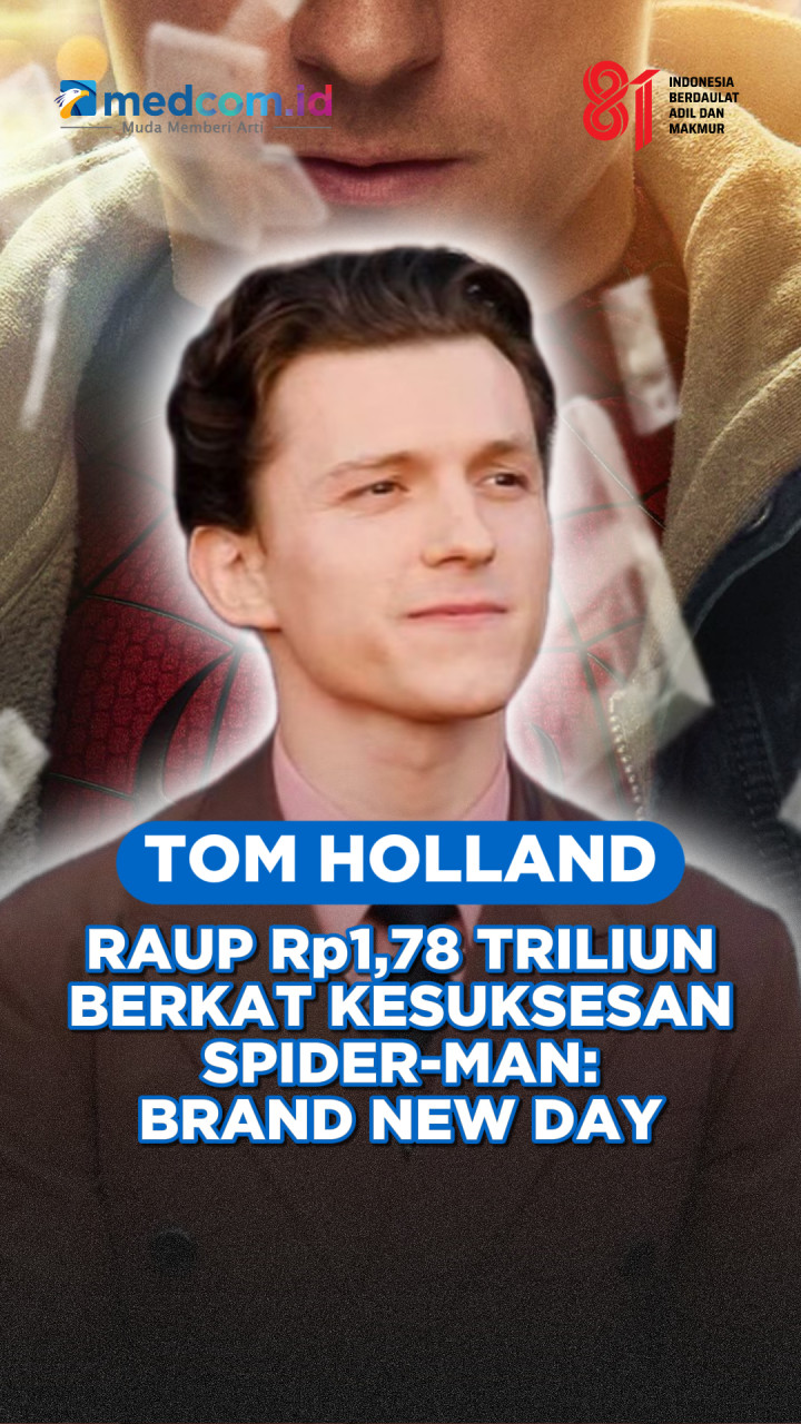 Tom Holland Raup Rp1,78 Triliun Berkat Kesuksesan Spider-Man: Brand New Day