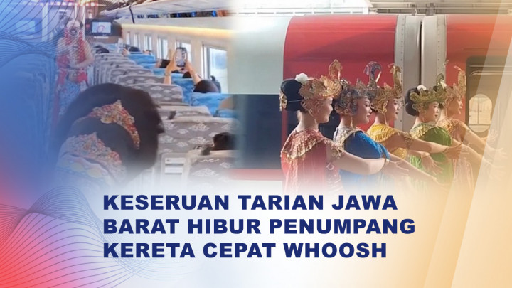 Bukan di Panggung, Penari Hibur Penumpang Whoosh di Dalam Kereta