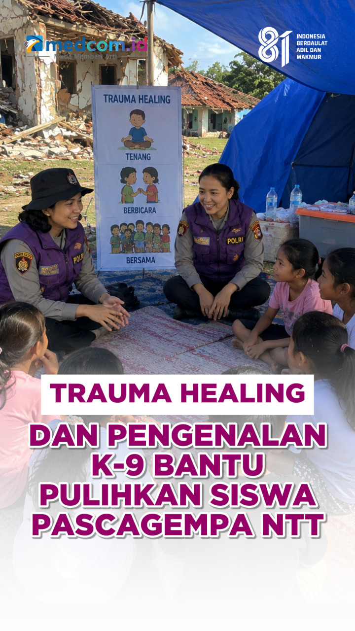 Trauma Healing dan Pengenalan K-9 Bantu Pulihkan Siswa Pascagempa NTT