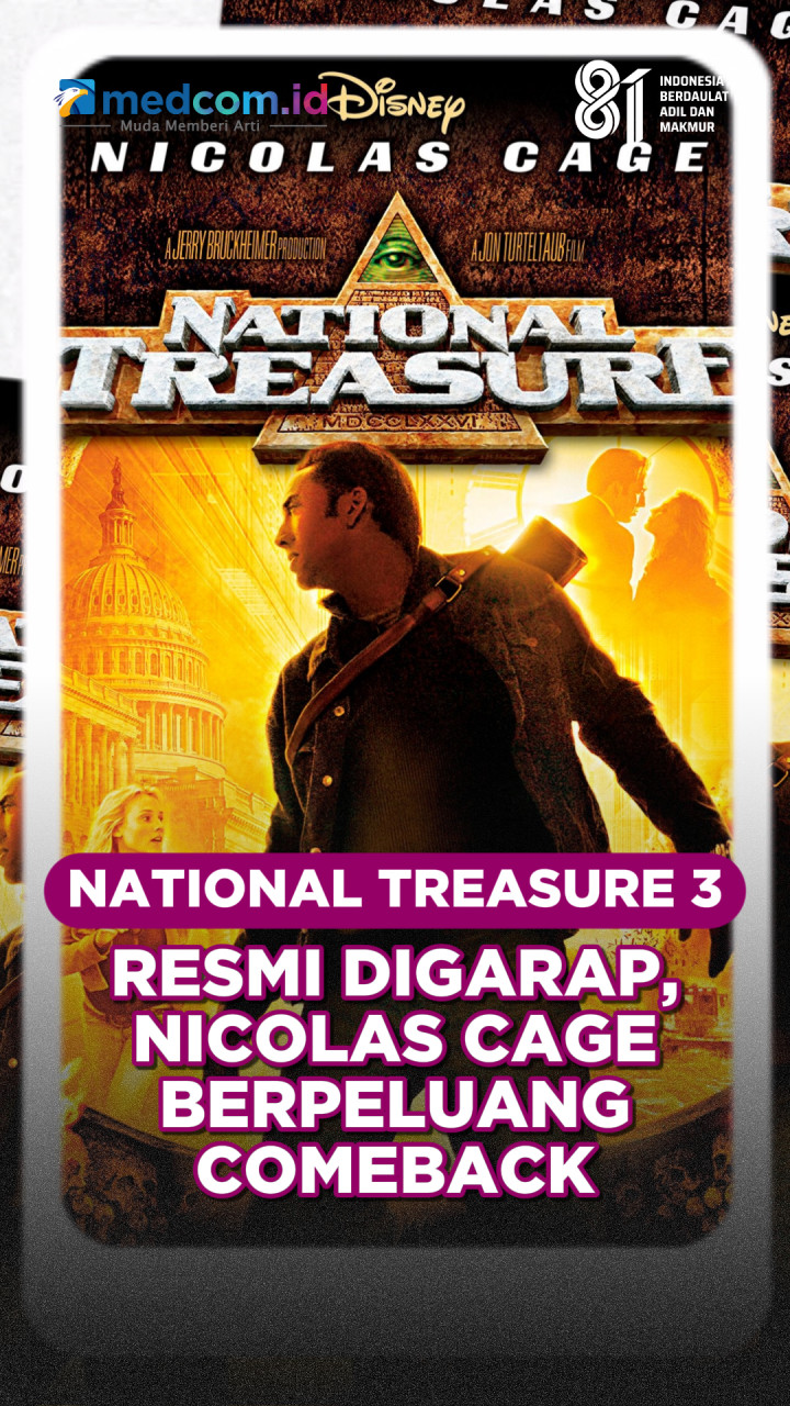 National Treasure 3 Resmi Digarap, Nicolas Cage Berpeluang Comeback