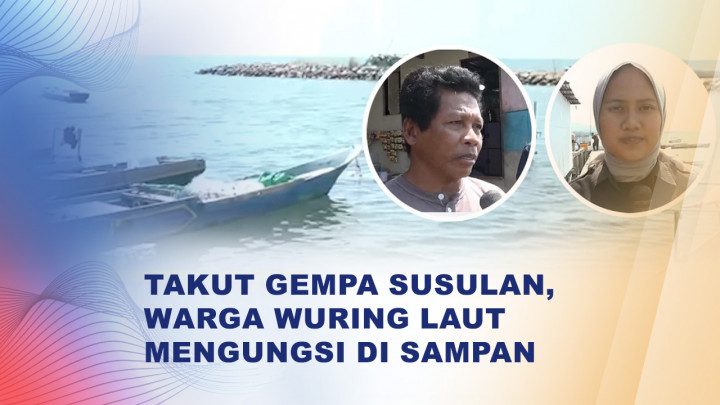 Sampan Jadi Tempat Berlindung Warga Wuring Laut Pasca Gempa NTT
