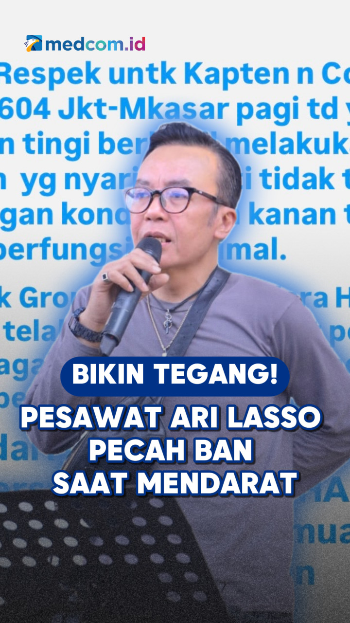 Bikin Tegang! Pesawat Ari Lasso Pecah Ban Saat Mendarat