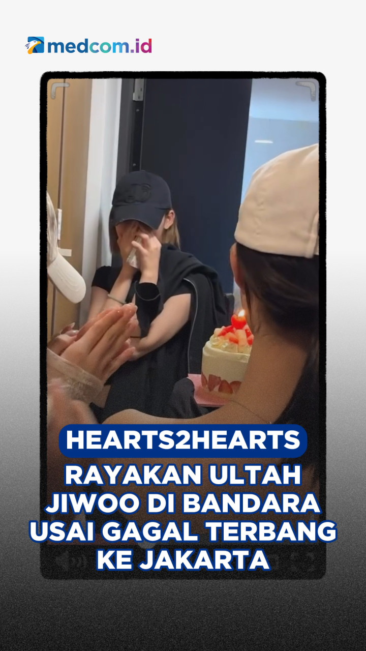 Hearts2Hearts Rayakan Ultah Jiwoo di Bandara Usai Gagal Terbang ke Jakarta