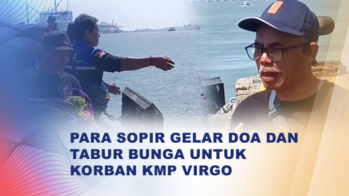 Duka Musibah KMP Virgo Transport 8, Para Sopir Gelar Doa dan Tabur Bunga