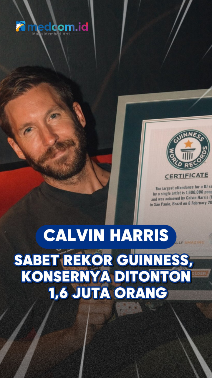 Calvin Harris Sabet Rekor Guinness, Konsernya Ditonton 1,6 Juta Orang