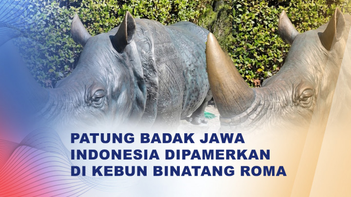 Patung Badak Jawa Hadir di Roma, Kenalkan Satwa Langka Indonesia