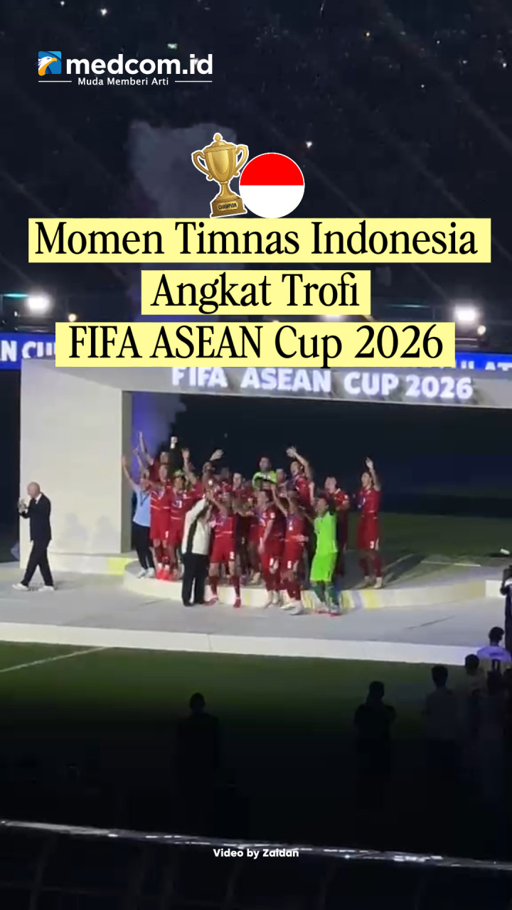 Momen Timnas Indonesia Angkat Trofi FIFA ASEAN Cup 2026