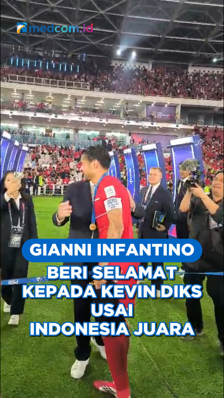 Momen Gianni Infantino Beri Selamat kepada Kevin Diks Usai Indonesia Juara
