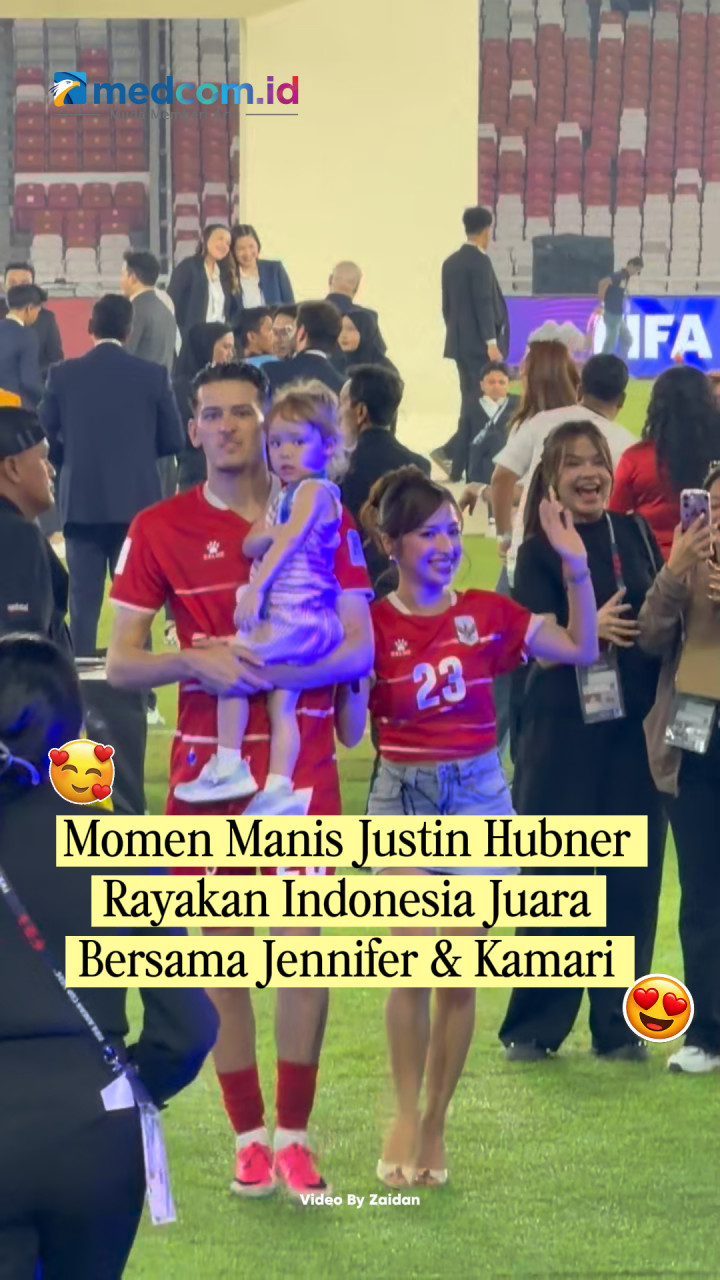 Momen Manis Justin Hubner Rayakan Indonesia Juara Bersama Jennifer dan Kamari